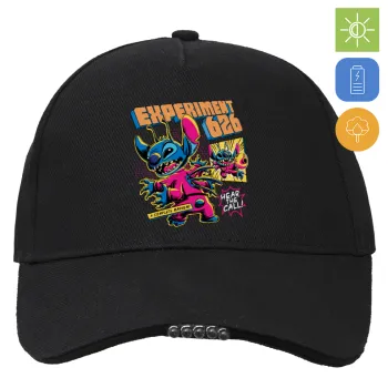 Stitch Experiment 626, Work & Activity LED Light Cap – Perfect for Night & Low Light Conditions (100% COTTON, ADULT, UNISEX)