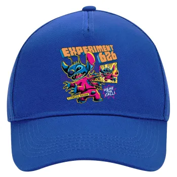Stitch Experiment 626, Καπέλο Ενηλίκων Ultimate ΜΠΛΕ, (100% ΒΑΜΒΑΚΕΡΟ DRILL, ΕΝΗΛΙΚΩΝ, UNISEX, ONE SIZE)