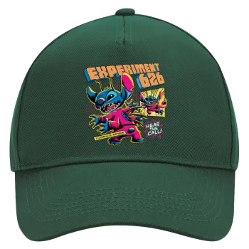 Stitch Experiment 626, Καπέλο Ενηλίκων Ultimate ΠΡΑΣΙΝΟ, (100% ΒΑΜΒΑΚΕΡΟ DRILL, ΕΝΗΛΙΚΩΝ, UNISEX, ONE SIZE)