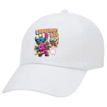 Stitch Experiment 626, Καπέλο Ενηλίκων Baseball Λευκό 5-φύλλο (POLYESTER, ΕΝΗΛΙΚΩΝ, UNISEX, ONE SIZE)