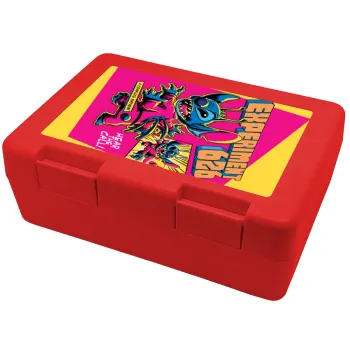 Stitch Experiment 626, Children's cookie container RED 185x128x65mm (BPA free plastic)