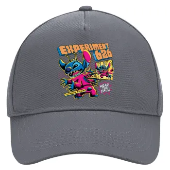 Stitch Experiment 626, Ultimate Adult Hat Grey, (100% COTTON DRILL, ADULT, UNISEX, ONE SIZE)