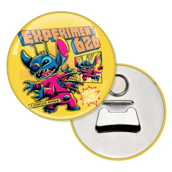 Stitch Experiment 626, Μαγνητάκι και ανοιχτήρι μπύρας στρογγυλό διάστασης 5,9cm