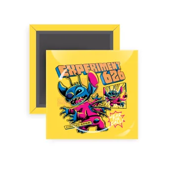 Stitch Experiment 626, Μαγνητάκι ψυγείου τετράγωνο διάστασης 5x5cm