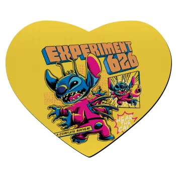 Stitch Experiment 626, Mousepad heart 23x20cm
