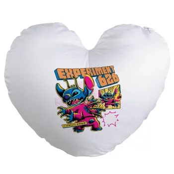 Stitch Experiment 626, Μαξιλάρι καναπέ καρδιά 40x40cm περιέχεται το  γέμισμα