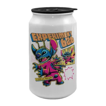 Stitch Experiment 626, Κούπα ταξιδιού μεταλλική με καπάκι (tin-can) 500ml