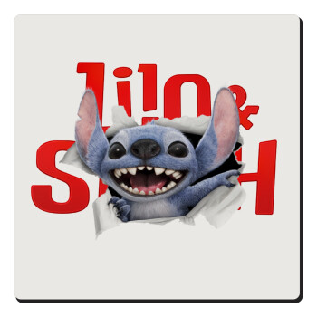 Stitch movie, Τετράγωνο μαγνητάκι ξύλινο 6x6cm