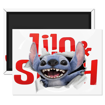 Stitch movie, Ορθογώνιο μαγνητάκι ψυγείου διάστασης 9x6cm