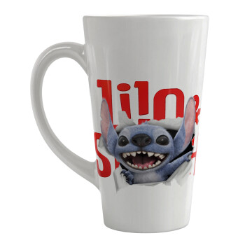 Stitch movie, Κούπα κωνική Latte Μεγάλη, κεραμική, 450ml