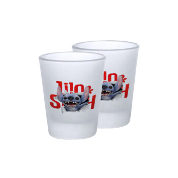 Stitch movie, Σφηνοπότηρα γυάλινα 45ml του πάγου (2 τεμάχια)