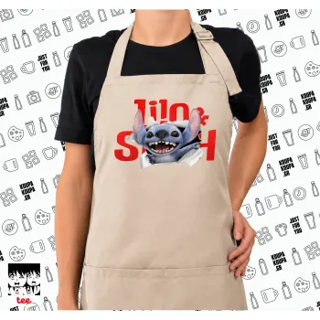 Stitch movie, Ποδιά μακριά Σεφ ολόσωμη με τσέπες SAND (ΕΝΗΛΙΚΩΝ)