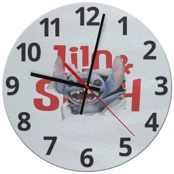 Stitch movie, Ρολόι τοίχου γυάλινο (30cm)