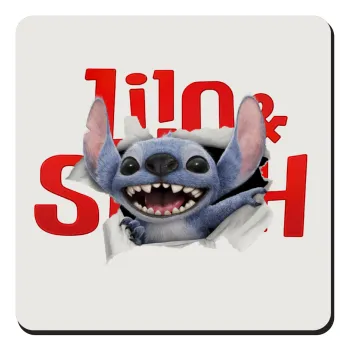 Stitch movie, Τετράγωνο μαγνητάκι ξύλινο 9x9cm
