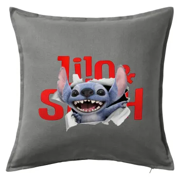 Stitch movie, Sofa cushion Grey 50x50cm includes filling