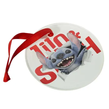 Stitch movie, Στολίδι Χριστουγεννιάτικο στολίδι γυάλινο 9cm