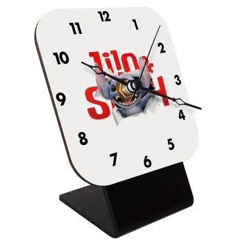 Stitch movie, Quartz Wooden table clock with hands (10cm)