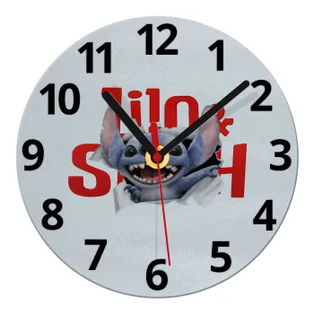 Stitch movie, Ρολόι τοίχου γυάλινο (20cm)
