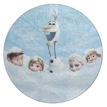 Ψυχρά κι ανάποδα Όλαφ και οι φίλοι του, Επιφάνεια κοπής γυάλινη στρογγυλή (30cm)
