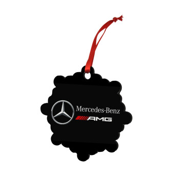 Mercedes AMG, Christmas ornament snowflake wooden 7.5cm