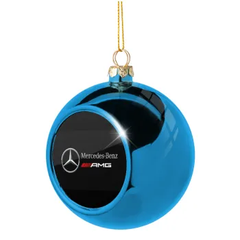 Mercedes AMG, Blue Christmas tree ball ornament 8cm