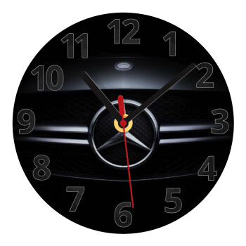 Mercedes car, Ρολόι τοίχου γυάλινο (20cm)