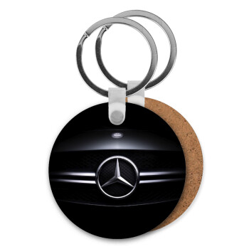 Mercedes car, Μπρελόκ Ξύλινο στρογγυλό MDF Φ5cm