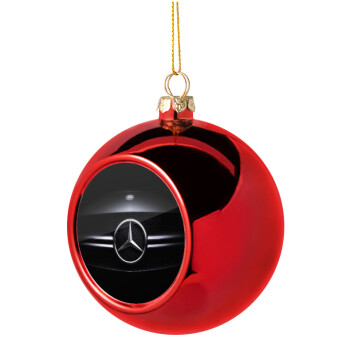 Mercedes car, Christmas tree ball Red 8cm