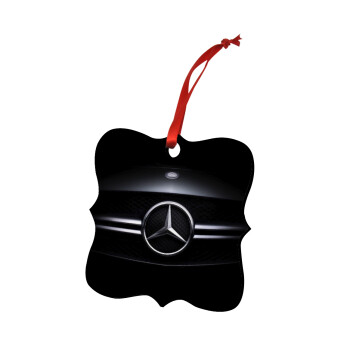Mercedes car, Χριστουγεννιάτικο στολίδι polygon ξύλινο 7.5cm
