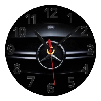 Mercedes car, Ρολόι τοίχου γυάλινο (20cm)