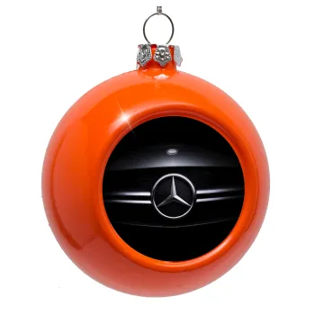 Mercedes car, Orange Christmas tree ornament bauble 8cm