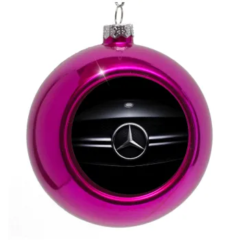 Mercedes car, Purple Christmas tree ornament bauble 8cm