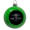 Green Christmas tree ornament bauble 8cm