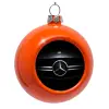 Orange Christmas tree ornament bauble 8cm