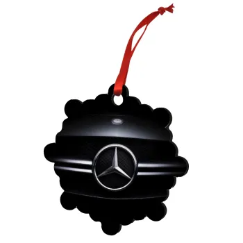 Mercedes car, Christmas ornament snowflake wooden 7.5cm