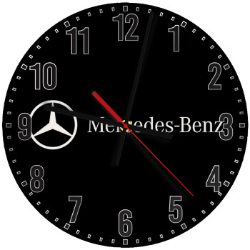 Mercedes small logo, Ρολόι τοίχου ξύλινο (30cm)