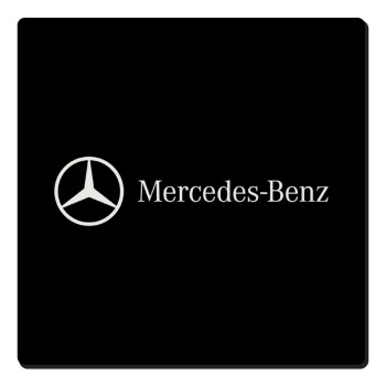 Mercedes small logo, Τετράγωνο μαγνητάκι ξύλινο 6x6cm