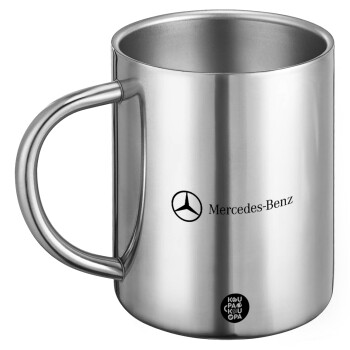 Mercedes small logo, Ανοξείδωτη Μεταλλική Κούπα 450ml - Διπλού Τοιχώματος