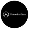 Mercedes small logo, Mousepad Στρογγυλό 20cm
