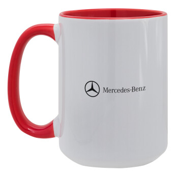 Mercedes small logo, Κούπα Mega 15oz, κεραμική Κόκκινη, 450ml
