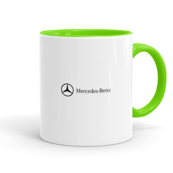 Mercedes small logo, Mug colored light green, ceramic, 330ml