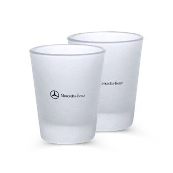 Mercedes small logo, Σφηνοπότηρα γυάλινα 45ml του πάγου (2 τεμάχια)