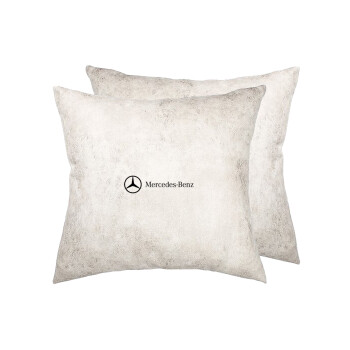 Mercedes small logo, Μαξιλάρι καναπέ Δερματίνη Γκρι 40x40cm με γέμισμα