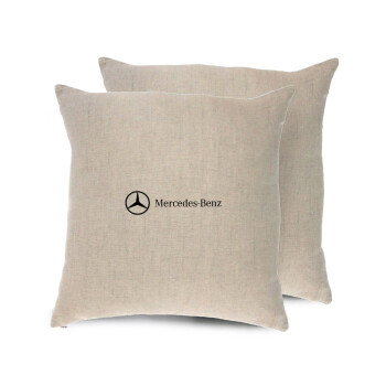 Mercedes small logo, Μαξιλάρι καναπέ ΛΙΝΟ 40x40cm περιέχεται το  γέμισμα