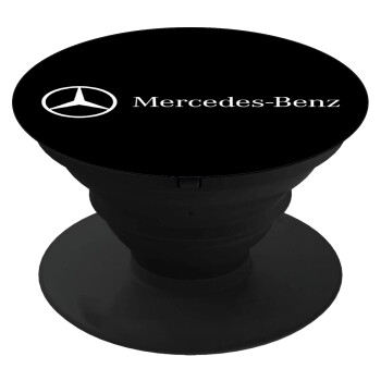 Mercedes small logo, Pop Socket Μαύρο Βάση Στήριξης Κινητού στο Χέρι