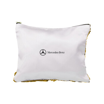 Mercedes small logo, Τσαντάκι νεσεσέρ με πούλιες (Sequin) Χρυσό