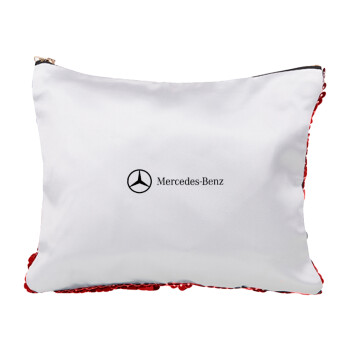Mercedes small logo, Τσαντάκι νεσεσέρ με πούλιες (Sequin) Κόκκινο