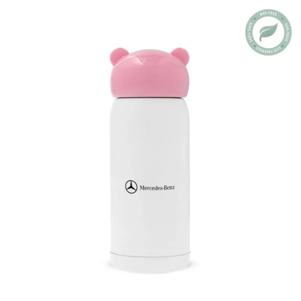 Mercedes small logo — Ροζ ανοξείδωτο παγούρι θερμό (Stainless steel), 320ml