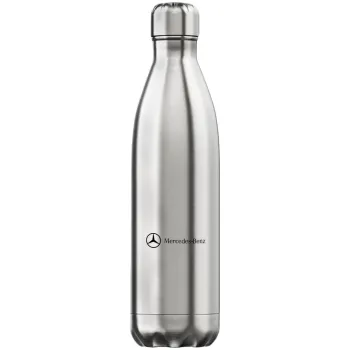 Mercedes small logo, Inox (Stainless steel) hot metal mug, double wall, 750ml