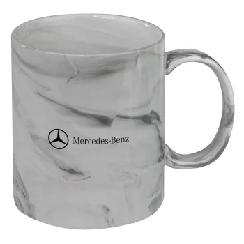 Mercedes small logo, Mug ceramic marble style, 330ml